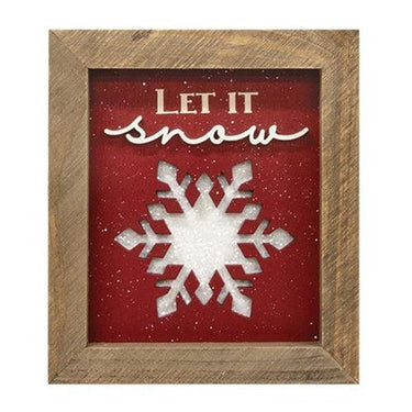 Let it Snow Framed Sign - The Fox Decor